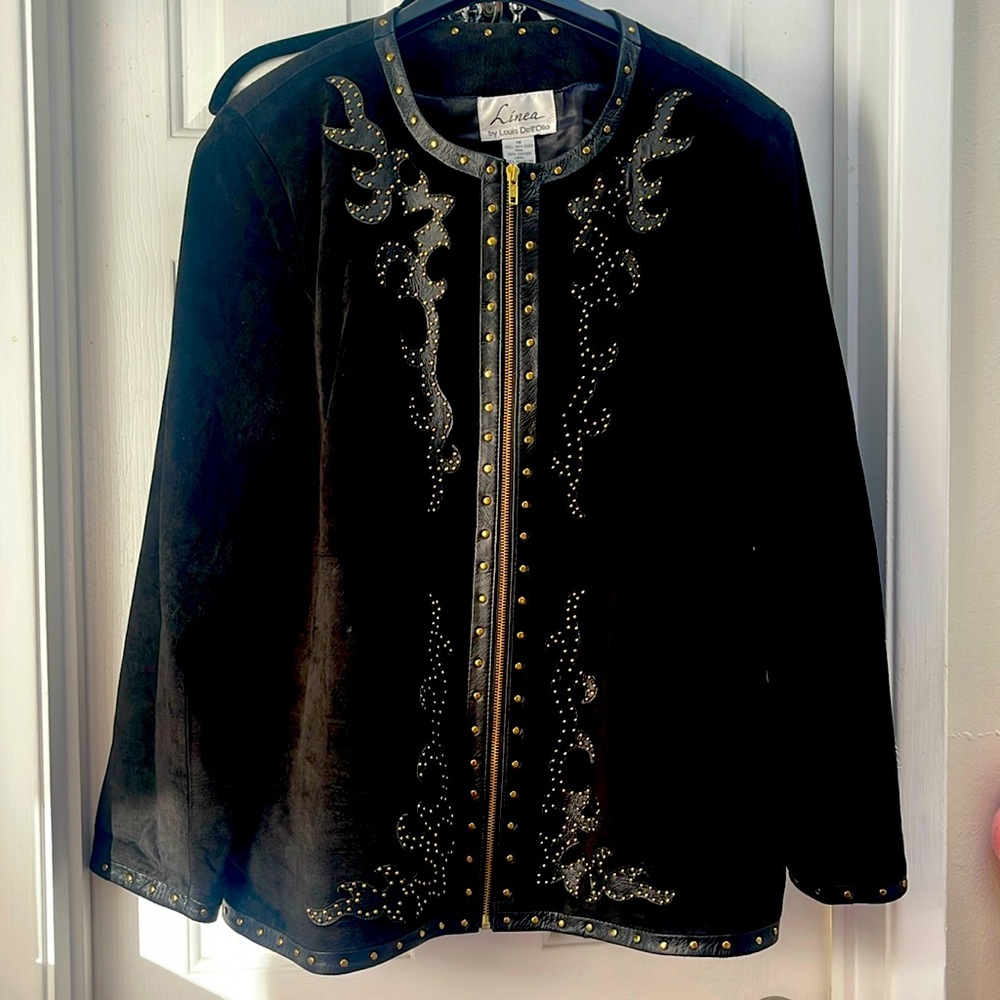 Linea by Louis Dell’Olio Women’s Leather Suede Jacket Size 1X NEW